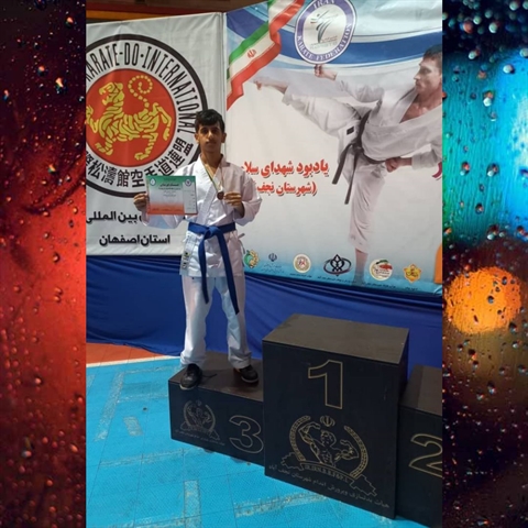 کسب مقام سوم مسابقات کاراته قهرمانی کشور توسط فرزند همکار مدیریت تهران بزرگ