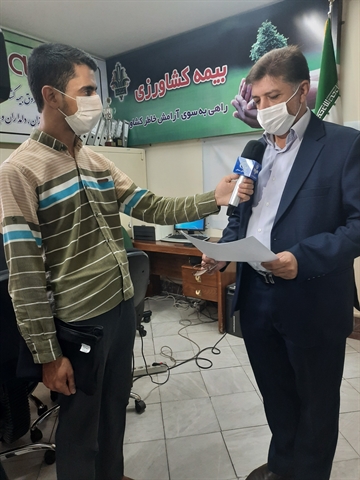 مصاحبه تلویزیونی معاون خدمات بیمه ای  استان  سمنان در خصوص  پرداخت غرامت باغات زردالو